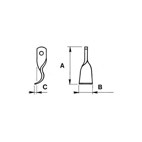Cutit tocator Bruni - resturi vegetale - pasune - maracini
