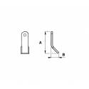 Cutit tocator resturi vegetale PALLADINO 40x100 D12.5 40x5 mm