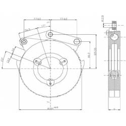 Placa - Disc frana SAME 4''