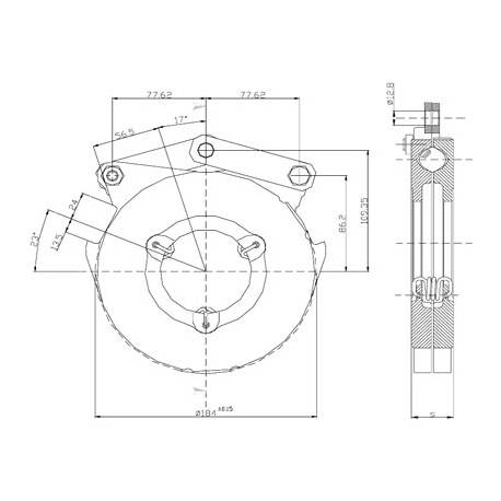 Placa - Disc frana SAME 4''